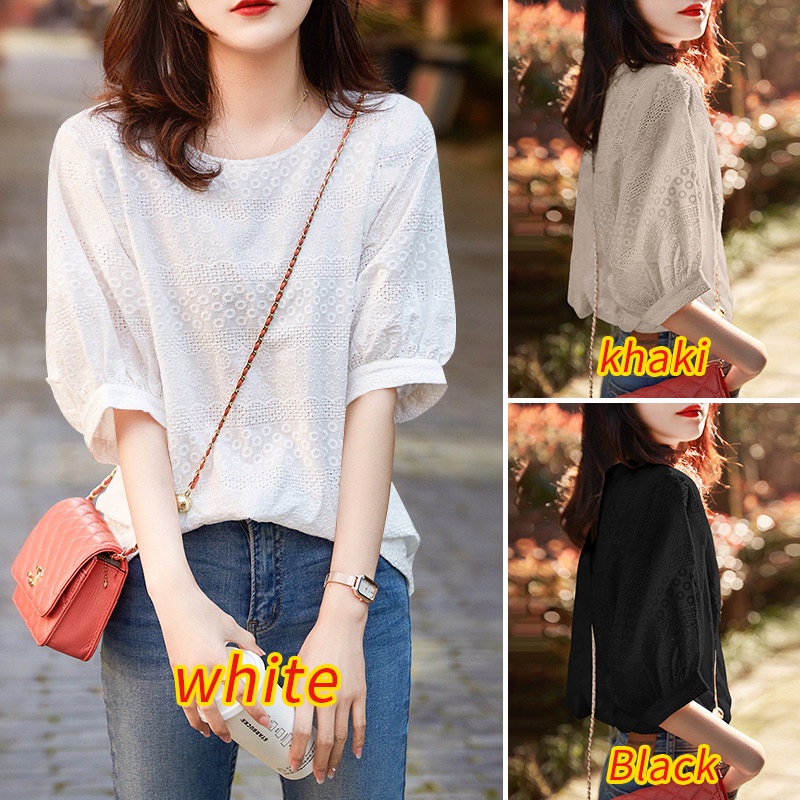 Áo tay lửng ZANZEA dáng rộng màu trơn thời trang Hàn Quốc dành cho nữ