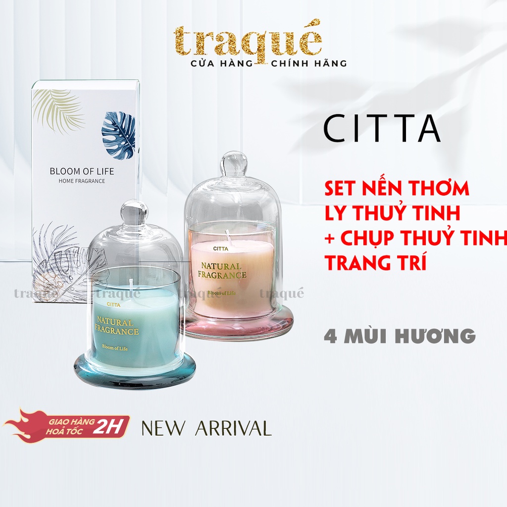 [4 mùi] Nến thơm ly thuỷ tinh - chụp thuỷ tinh - trang trí phòng khách và làm quà tặng