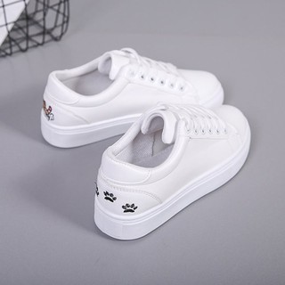 Giày sneaker nữ đế bệt giả da