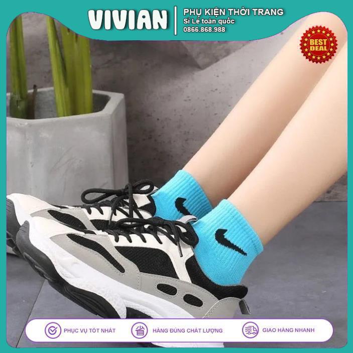 Vớ Nike cổ ngắn [ Hộp 5 đôi ] Tất ngắn nam nữ nhiều lựa chọn màu sắc sang trọng trẻ trung Quà tặng phụ kiện