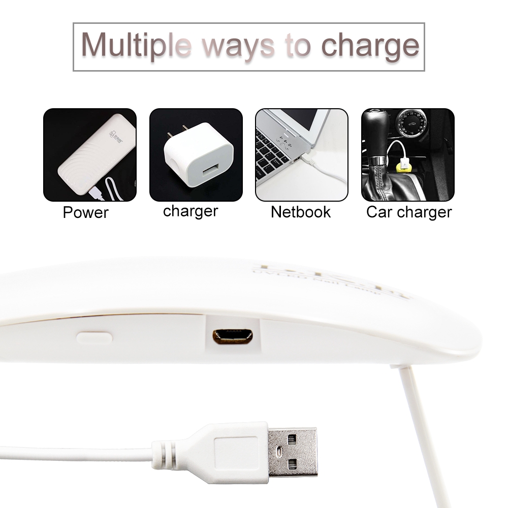 Đèn led hong khô sơn móng bằng tia UV mini tiện dụng