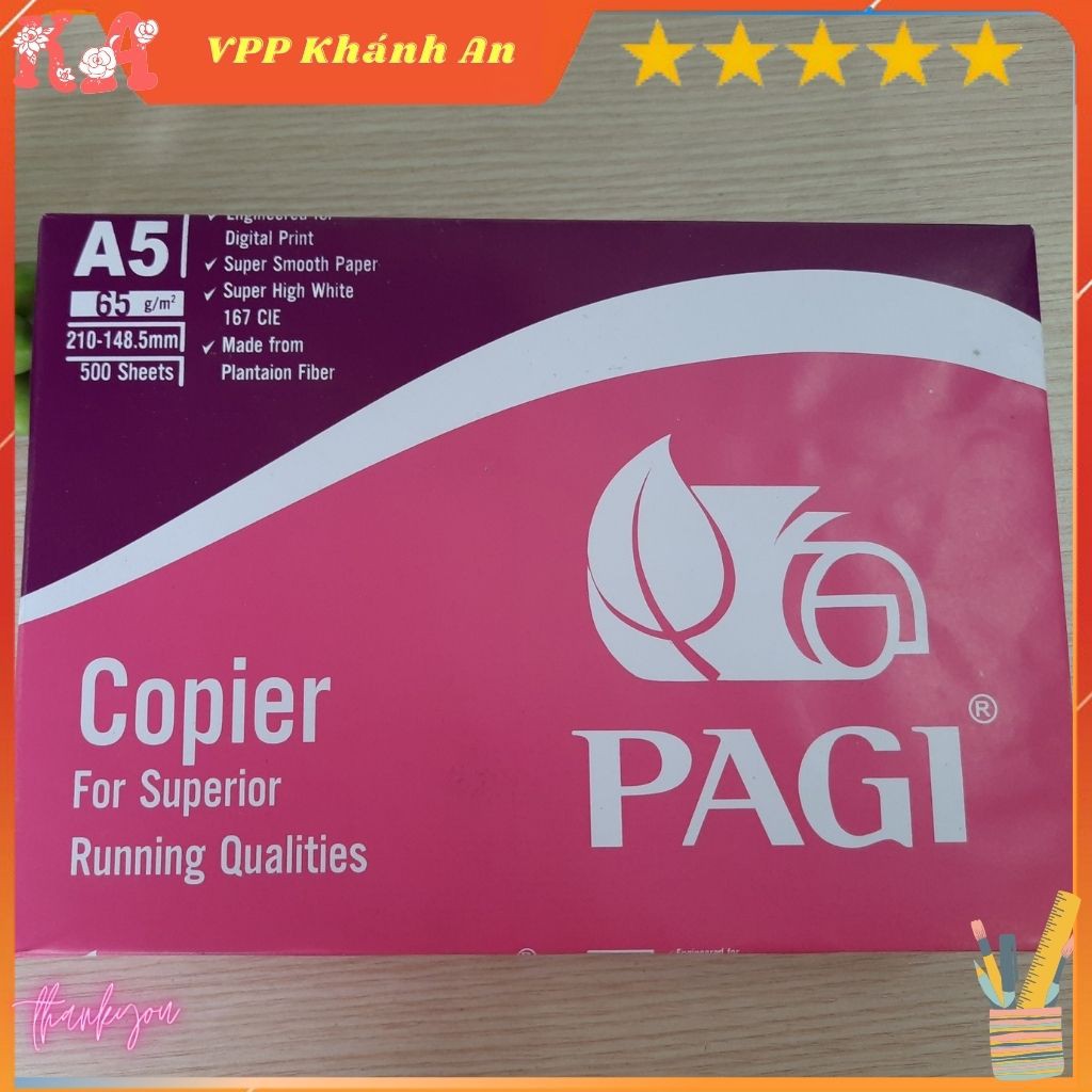 1 tập 500 tờ giấy in A5 Pagi(định lượng 65)