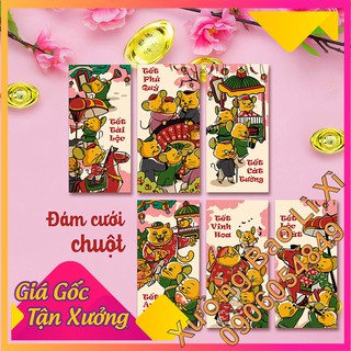 Bao lì xì cao cấp 2020 - chủ đề đám cưới chuột - 6 mẫu 1 chủ đề - sỉ inbox