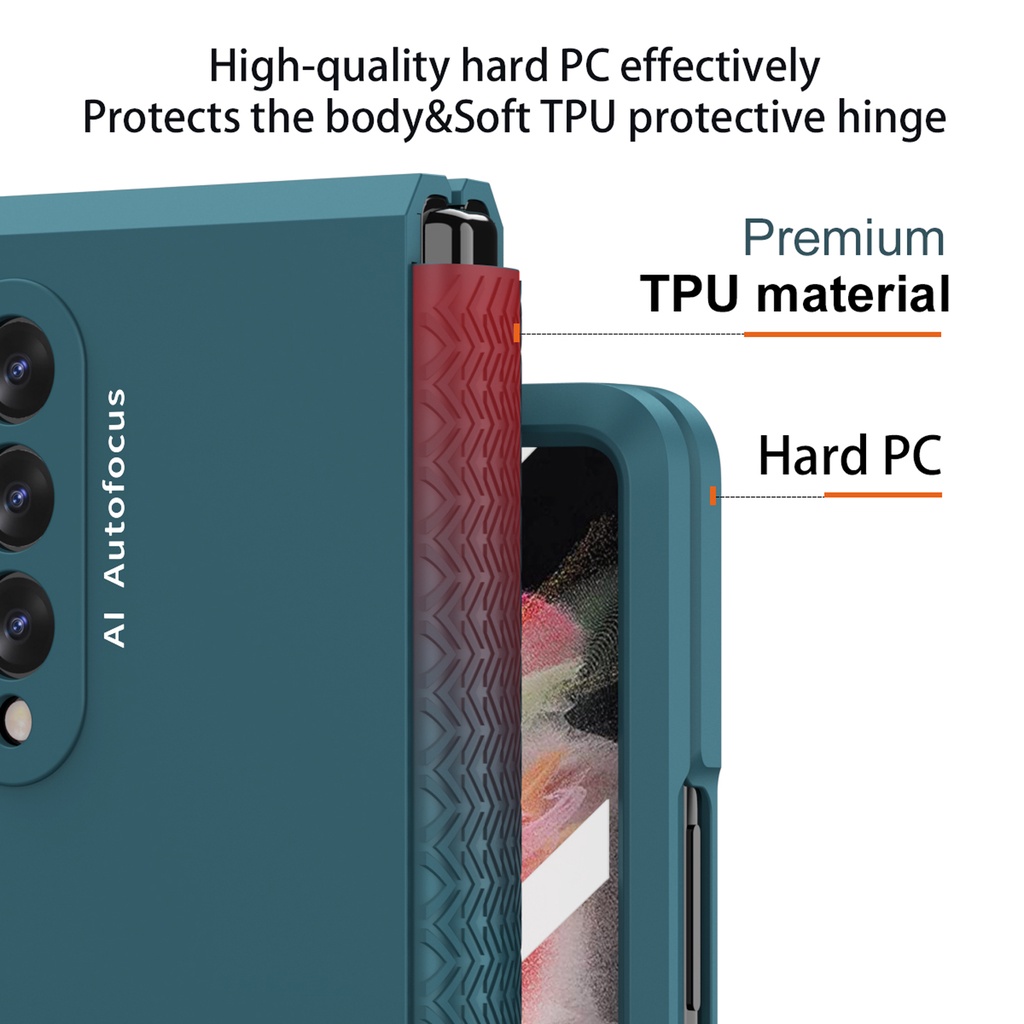 Ốp Điện Thoại TPU Có Miếng Dán Bảo Vệ Mặt Trước Cho Samsung Galaxy Z Fold 3 3 5G