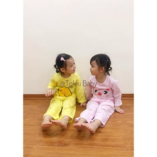 Bộ cotton giấy dài tay xuất Hàn