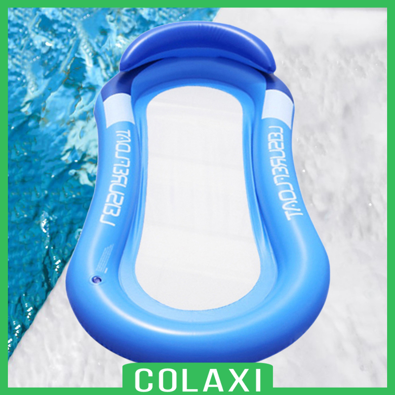 [COLAXI]Durable Pool Float Bed Floater Water Mat Lounger Beach Toy Air Bed Mattress