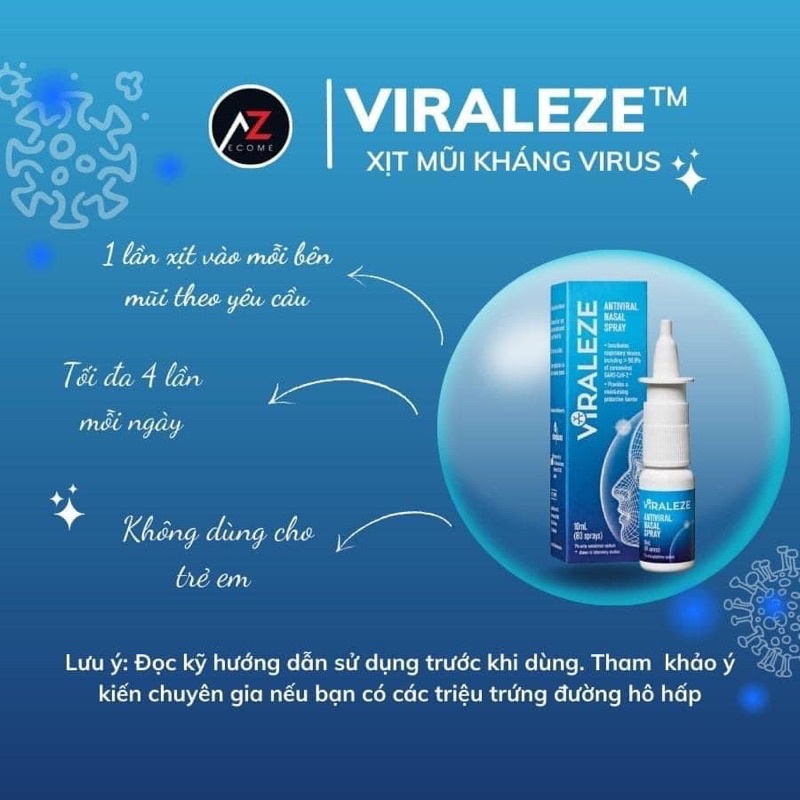 Lọ Xịt Mũi Kháng Khuẩn Virus Viraleze 10ml