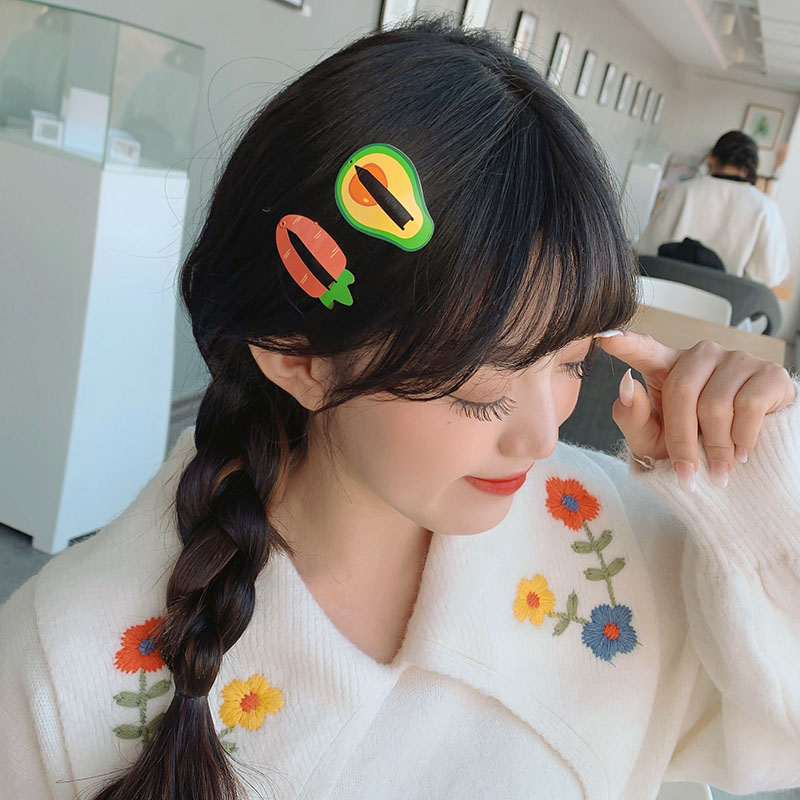 Kẹp tóc họa tiết trái cây dễ thương cho nữ