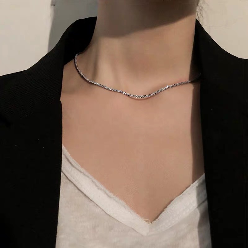 [Mã BMBAU50 giảm 50K đơn 150K] Dây chuyền bạc 925 Lightning Choker cá tính độc đáo Dế Bạc - D4377