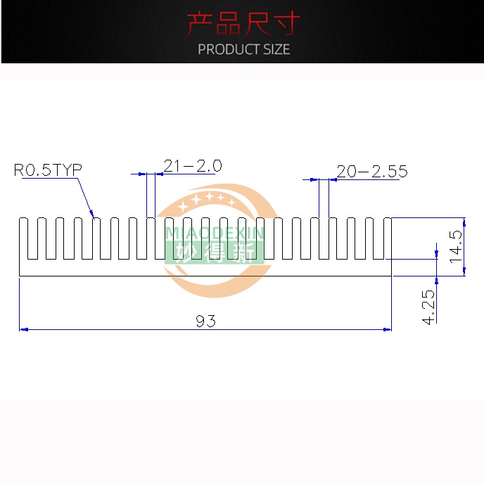 1 Khối Tản Nhiệt Bằng Nhôm Màu Đen 150 * 93 * 15mm Chất Lượng Cao 9942