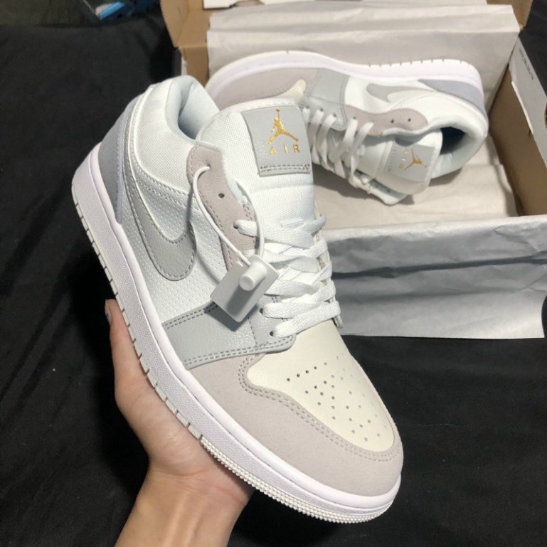 Giày Thể Thao Jordan 1 Low Paris Xám Xanh  Giày sneaker JD1 cổ thấp xám xanh nam nữ 2021