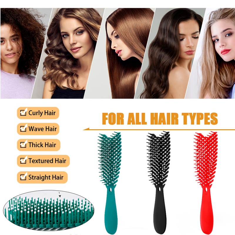 1 Lược Chải Tóc Hình Xương Cá Mềm Mại Mát Xa Da Đầu Chuyên Nghiệp