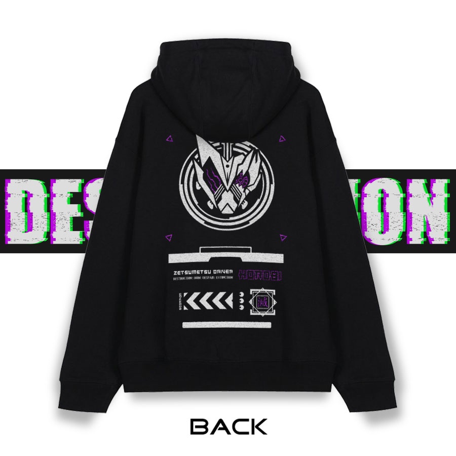Áo Lạnh Hoodie Nỉ Extinction-LoneWolf-Destruction Oversized