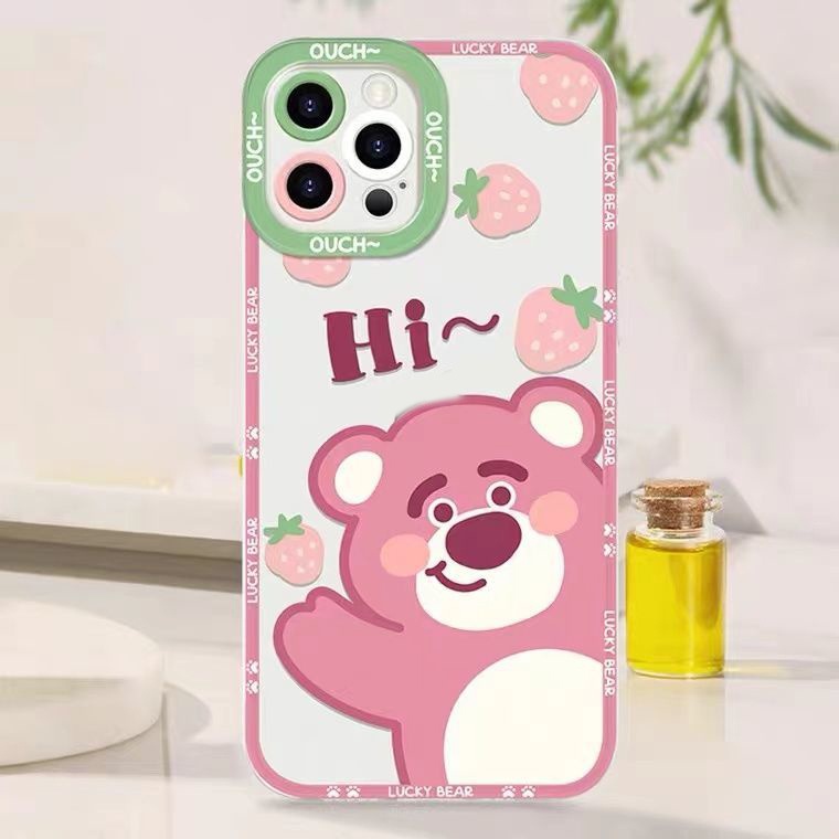Ốp Điện Thoại TPU Mềm Hình Gấu Cho IPhone 13 12 Mini 11 Pro X XR XS Max SE 2020 6 6S 7 8 Plus