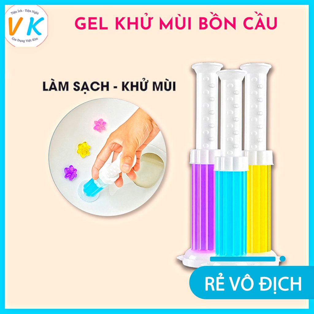 Gel Khử Mùi Bồn Cầu, Bồn Rửa Tay 6 Loại Mùi Hương - Gel Khử Mùi, Khử Khuẩn Hình Bông Hoa