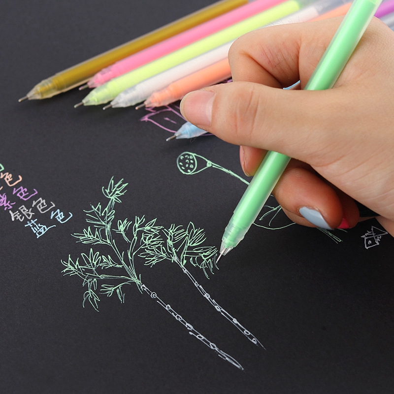 Bút bi nước ngòi 0.5mm 9 màu chất lượng