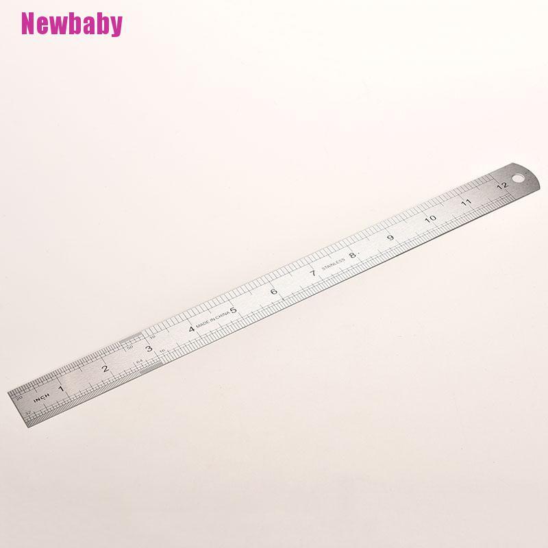 Thước đo hai mặt chất liệu thép không gỉ dài 30cm cho độ chính xác cao