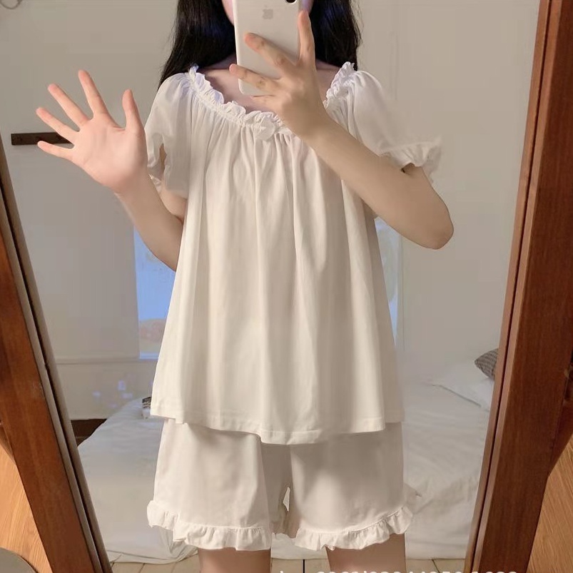 Pijama Bộ Đồ Ngủ Nữ Mặc Ở Nhà Quần Ngắn Áo Cộc Tay Chun Vải Co Giãn 4 Mùa Hè Xuân Thu Đi Chơi BĐN89