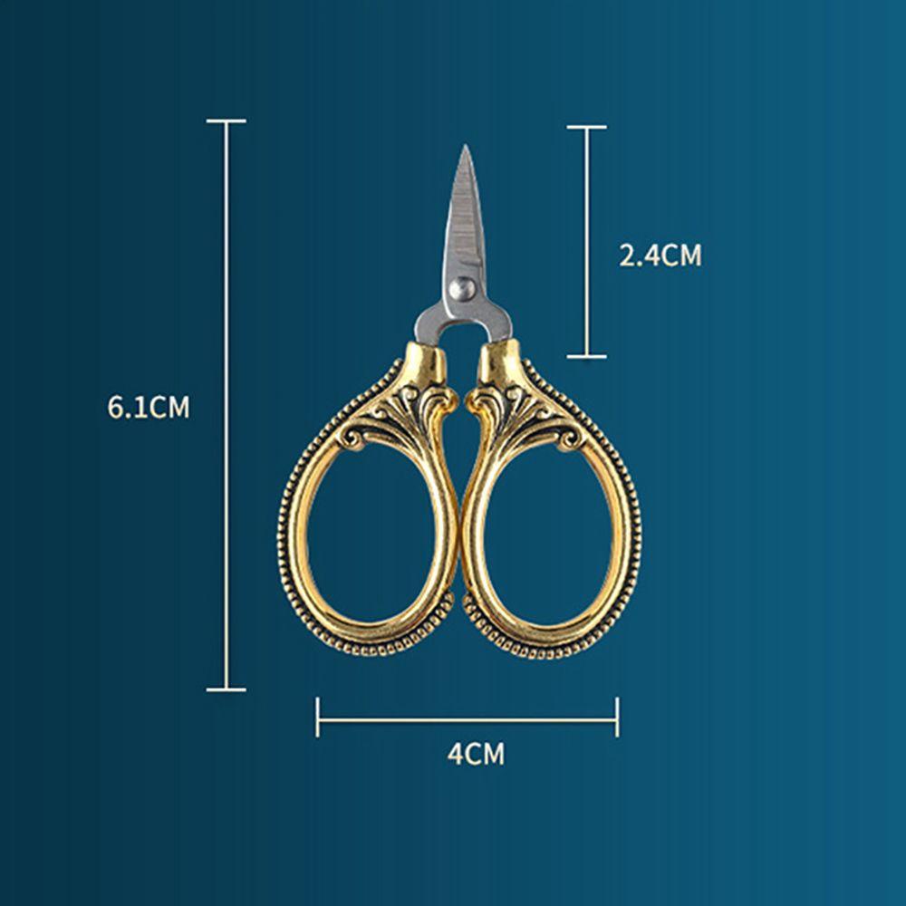 Kéo 6cm Bằng Thép Không Gỉ Màu Đồng 1 Cái Để Thêu, Làm Thủ Công