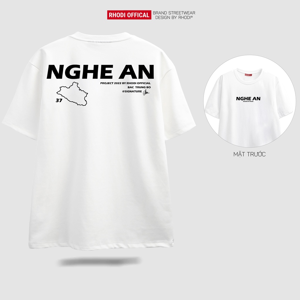 Áo thun local brand RHODI phông cổ tròn tay lỡ unisex nam nữ thế hệ genz Text Nghệ An