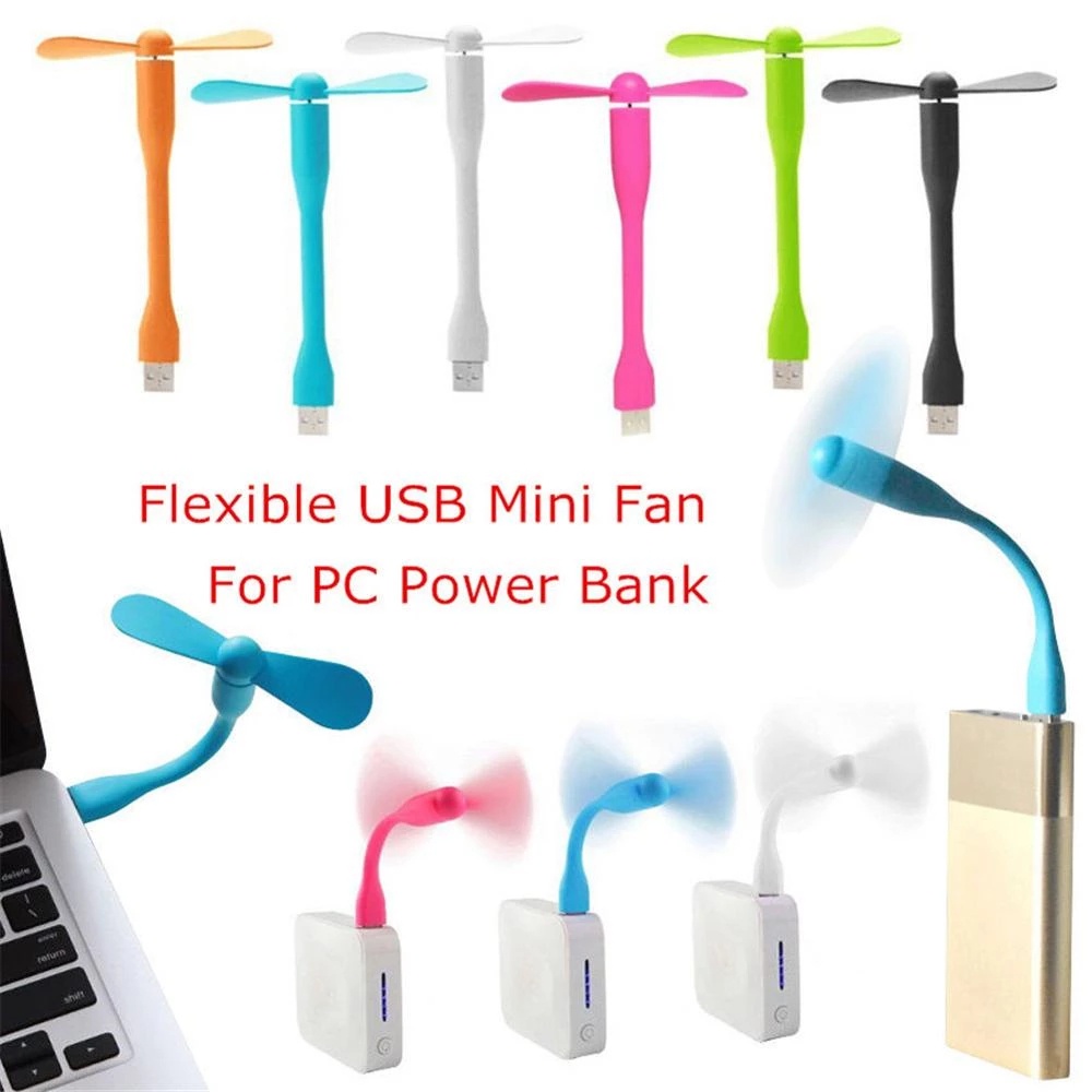 Quạt USB Mini Linh Hoạt Di Động Có Thể Uốn Cong/Tháo Rời Đa Năng Cho Tất Cả Các Nguồn Dự Phòng Và Máy Tính