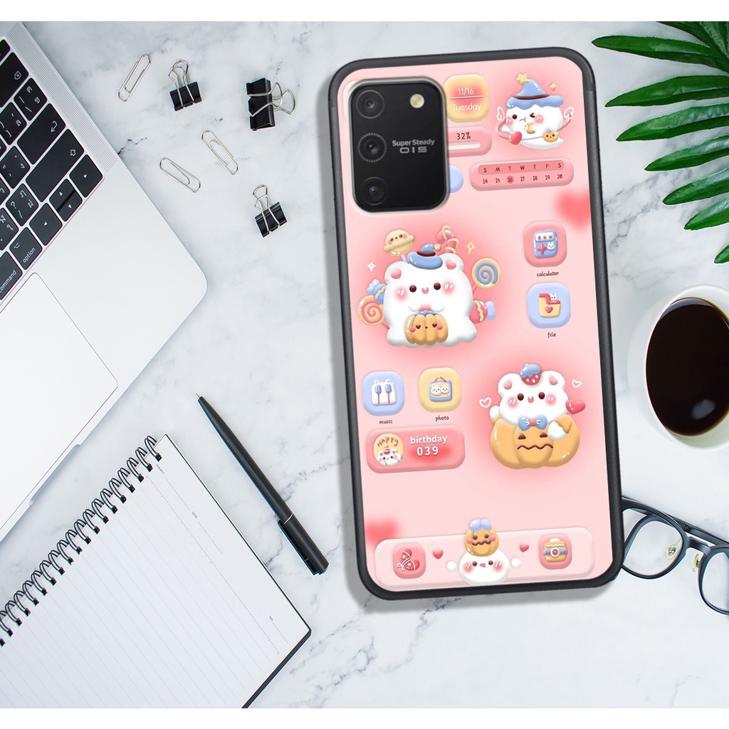 ỐP LƯNG SAMSUNG S9 - S9 PLUS - S10 LITE - NOTE 10 LITE, IN HÌNH GẤU NÂU CHOCOLATE ĐÁNG YÊU.