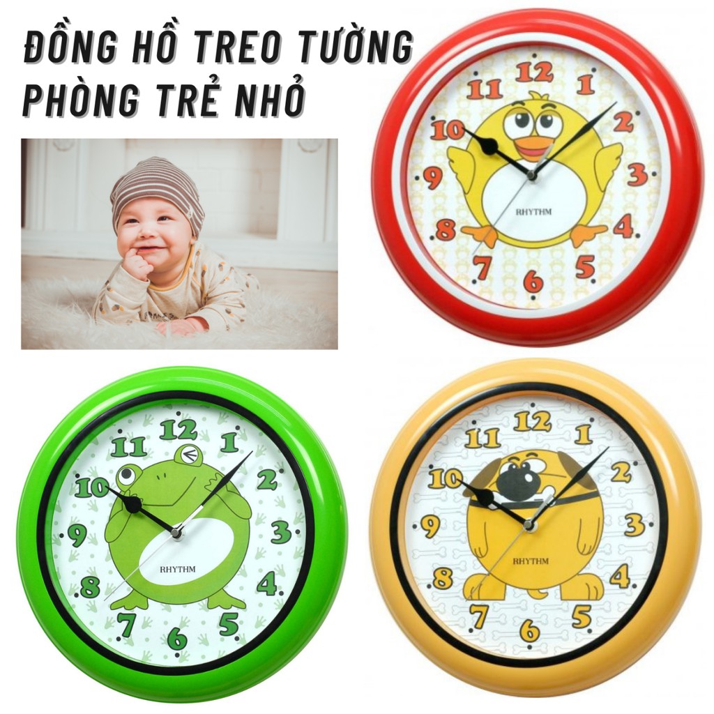 Đồng hồ Treo tường Phòng trẻ nhỏ Rhythm Nhật Bản