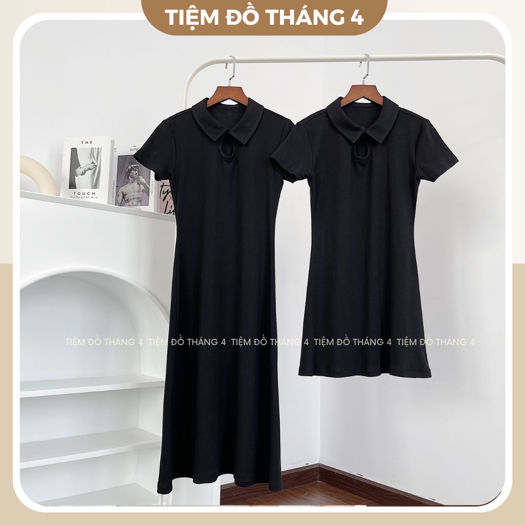 Đầm Polo Thun Cổ Khoét Giọt Nước Tôn Dáng TIỆM ĐỒ THÁNG 4 COCA DRESS