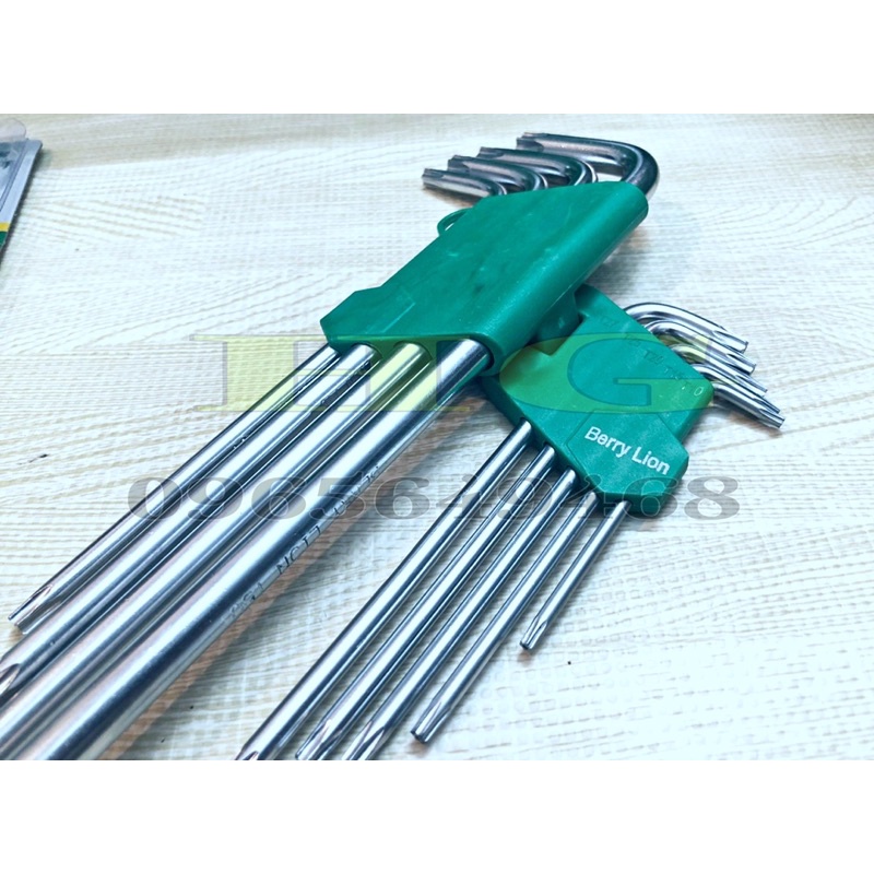 Bộ Lục Giác Hoa Kế BERRYLION 9 cây Thép chống rỉ chuyên dùng sửa chữa chuyên nghiệp