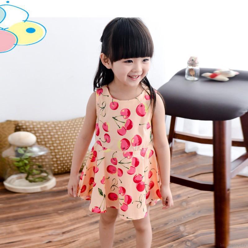 Đầm bé gái phong cách thời trang mùa hè xinh xắn