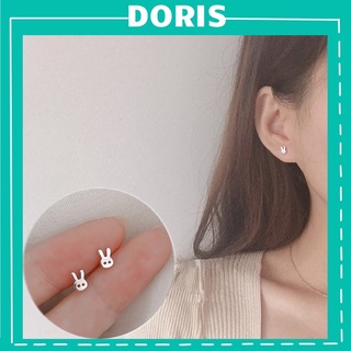 Bông tai bạc nhỏ hình con thỏ nhỏ dễ thương - doris house
