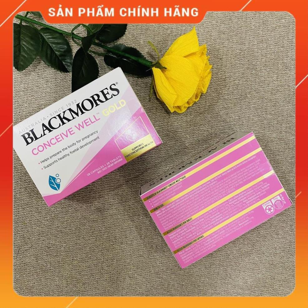 Bổ trứng Blackmore viên uống tăng khả năng thụ thai của Úc mẫu mới Bom.shop