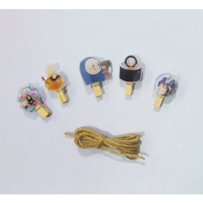 Kẹp ảnh vô diện KAG28 combo 5 kẹp  kèm dây treo 1m5