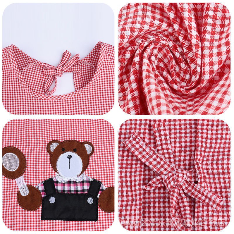 Tạp Dề Cotton Trơn Tay Dài Chống Bám Dầu Phong Cách Hàn Quốc Dễ Thương Thời Trang Cho Nữ