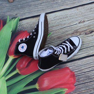 Giày Sneaker Star Đen Nữ Cổ Cao ZRS