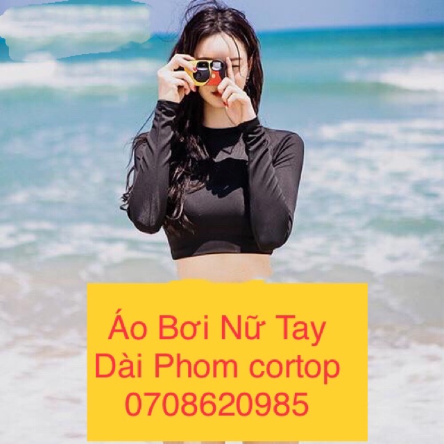 Áo Bơi/ Áo Tập/ Thể Thao Nữ Tay Dài Săn Mút Ngực (phom crotop thiết kế lưng Đan dây cực đẹp ) | BigBuy360 - bigbuy360.vn