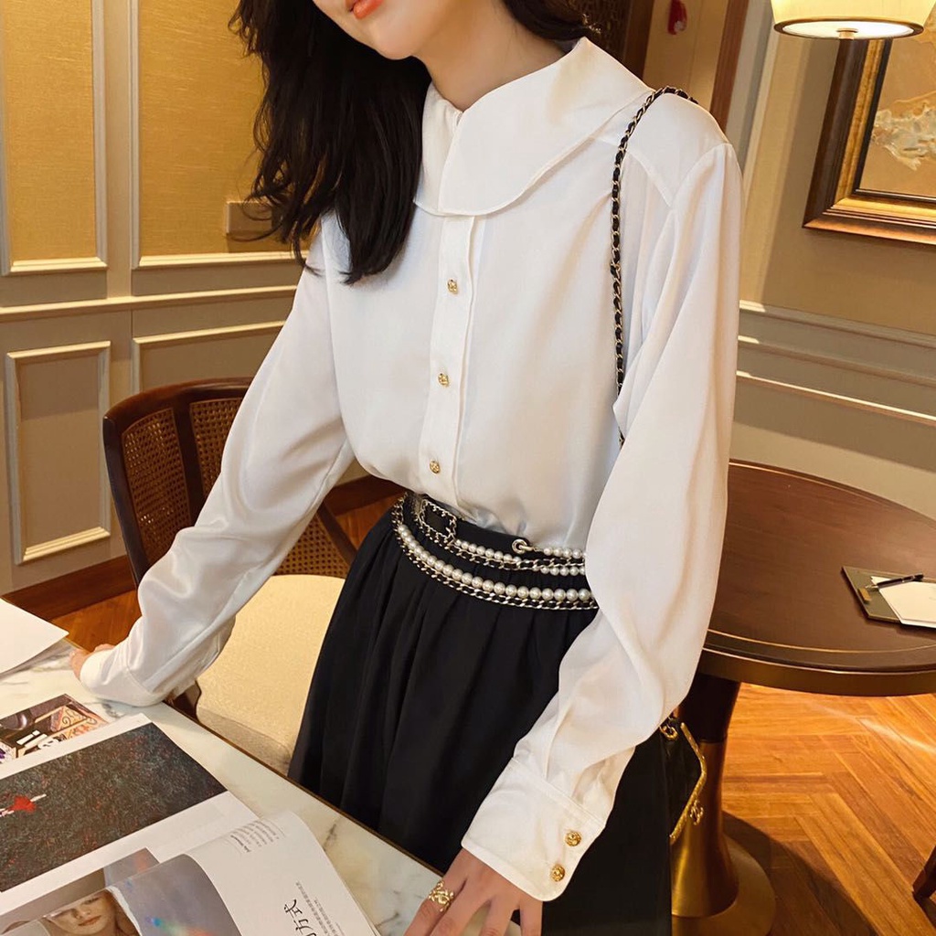 Thắt Lưng Dây Xích Phối Ngọc Trai Thời Trang Sang Trọng Cho Nữ