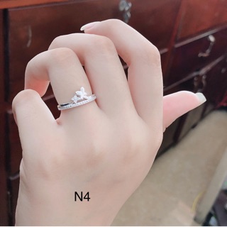 Nhẫn bạc nữ bạc ta cao cấp 925 nhẫn kiểu mini