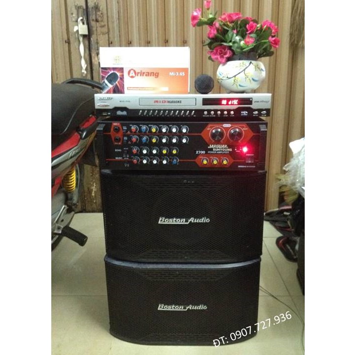 Trọn bộ dàn Karaoke gia đình Boston tặng Micro