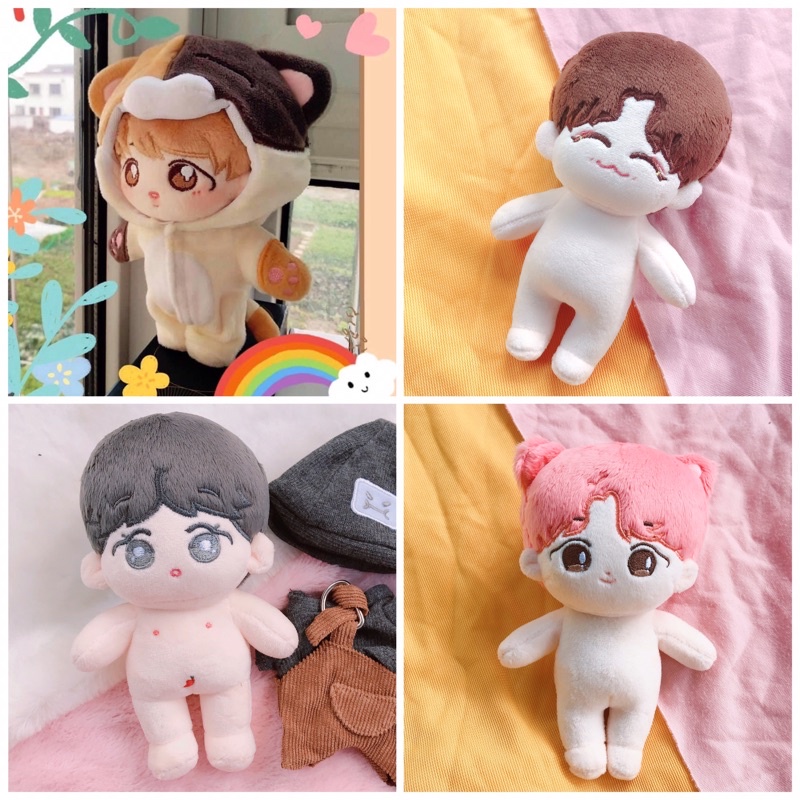 Búp bê độn bông BTS 15cm (không có quần áo)