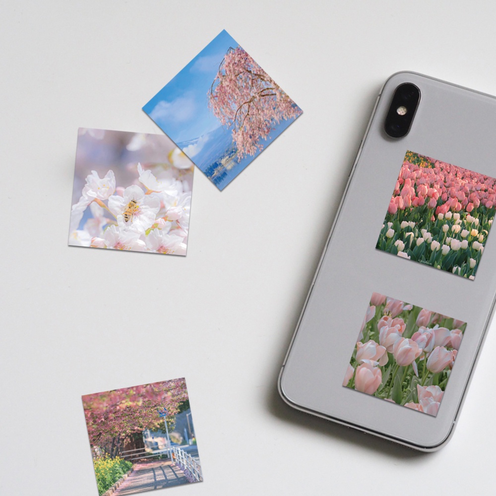 Set 65 Miếng Dán Hình Hoa Nhỏ Chống Thấm Nước Trang Trí Sổ Tay Xinh Xắn