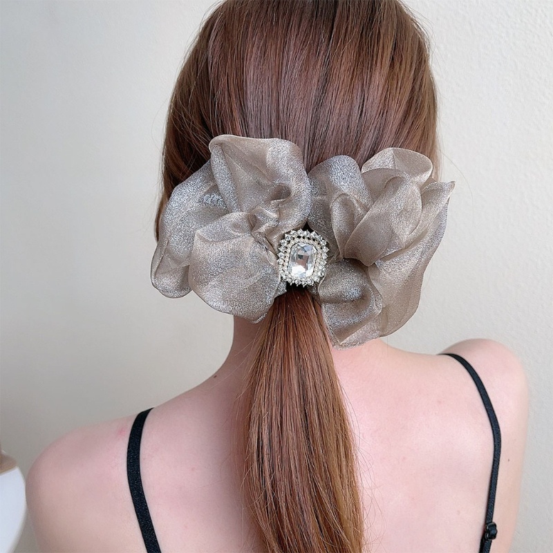 Kẹp Tóc Hình Nơ Lớn Bằng Vải Organza Cỡ Lớn Thanh Lịch Cho Nữ