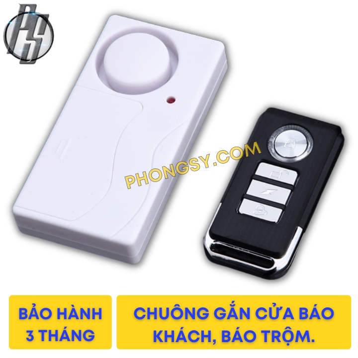 Chuông báo động, chống trộm gắn cửa cao cấp kèm điều khiển từ xa