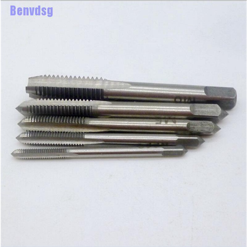 Bộ 5 cái mũi khoan ren tay Benvdsg M3 M4 M5 M6 M8 3mm-8mm