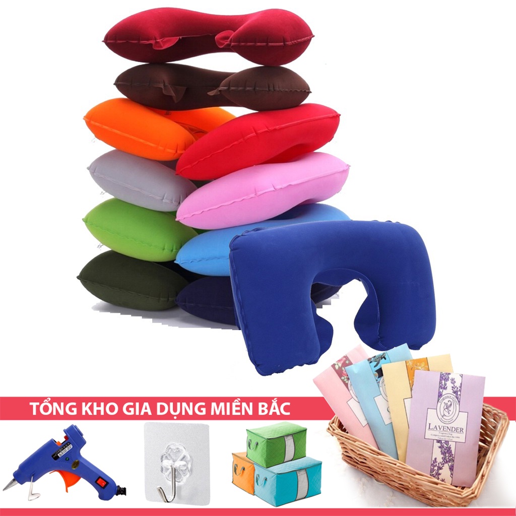 [Tổng Kho Sỉ] Gối Hơi Chữ U Kê Cổ Du Lịch T8 - Gối Ngủ Trưa Văn Phòng, Máy Bay, Ô Tô, Chống Mỏi Vai Gáy