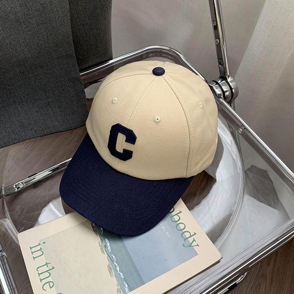 IVORY Mũ Lưỡi Trai Unisex Vải Cotton Thêu Hình Dễ Thương Phong Cách Hàn Quốc