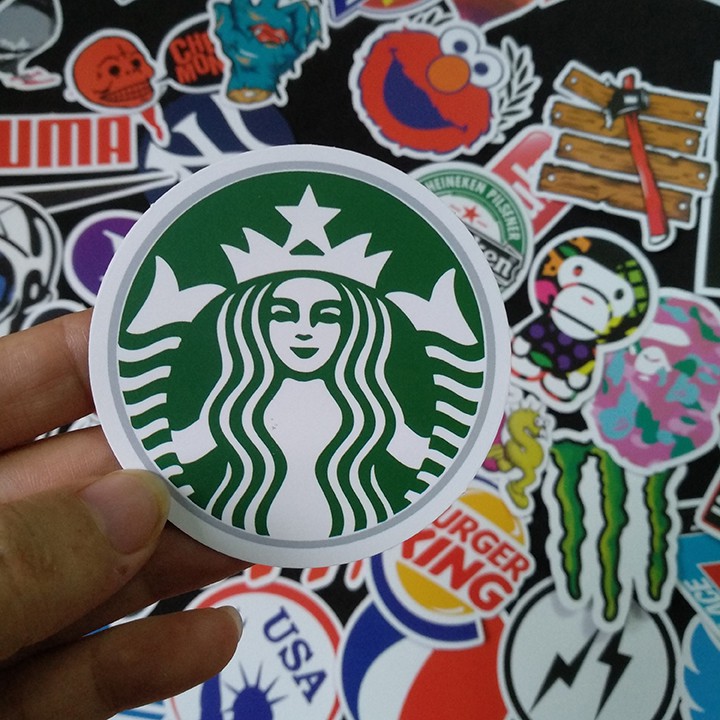 Bộ Sticker dán cao cấp chủ đề LOGO THƯƠNG HIỆU - Dùng dán Xe, dán mũ bảo hiểm, dán Laptop... - Hàng nhập khẩu