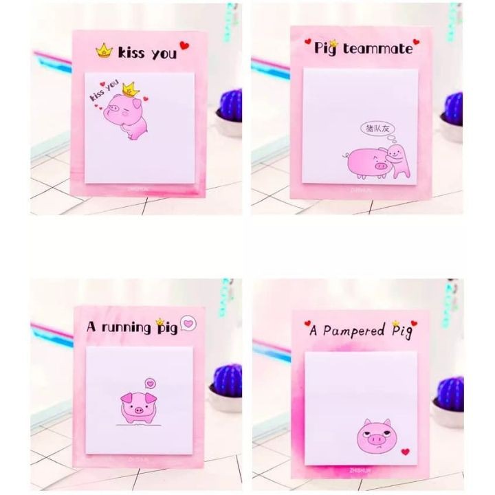 Giấy Nhớ Giấy Ghi Nhớ Giấy Ghi Chú Giấy Note Hình Heo Hồng Dễ Thương Siêu Cute