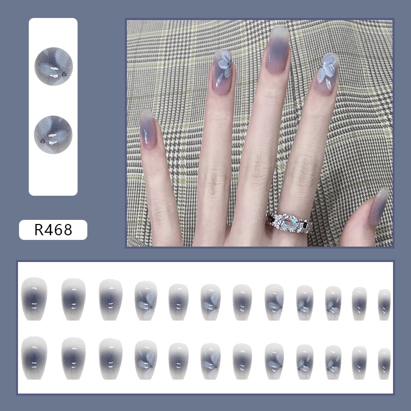 Móng tay giả /Kèm keo/ bộ 24 nail  Aba Store [R461-500]