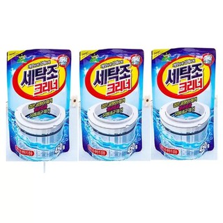 Combo 3 gói bột vệ sinh tẩy lồng máy giặt Sandokkaebi Hàn Quốc 450Gr